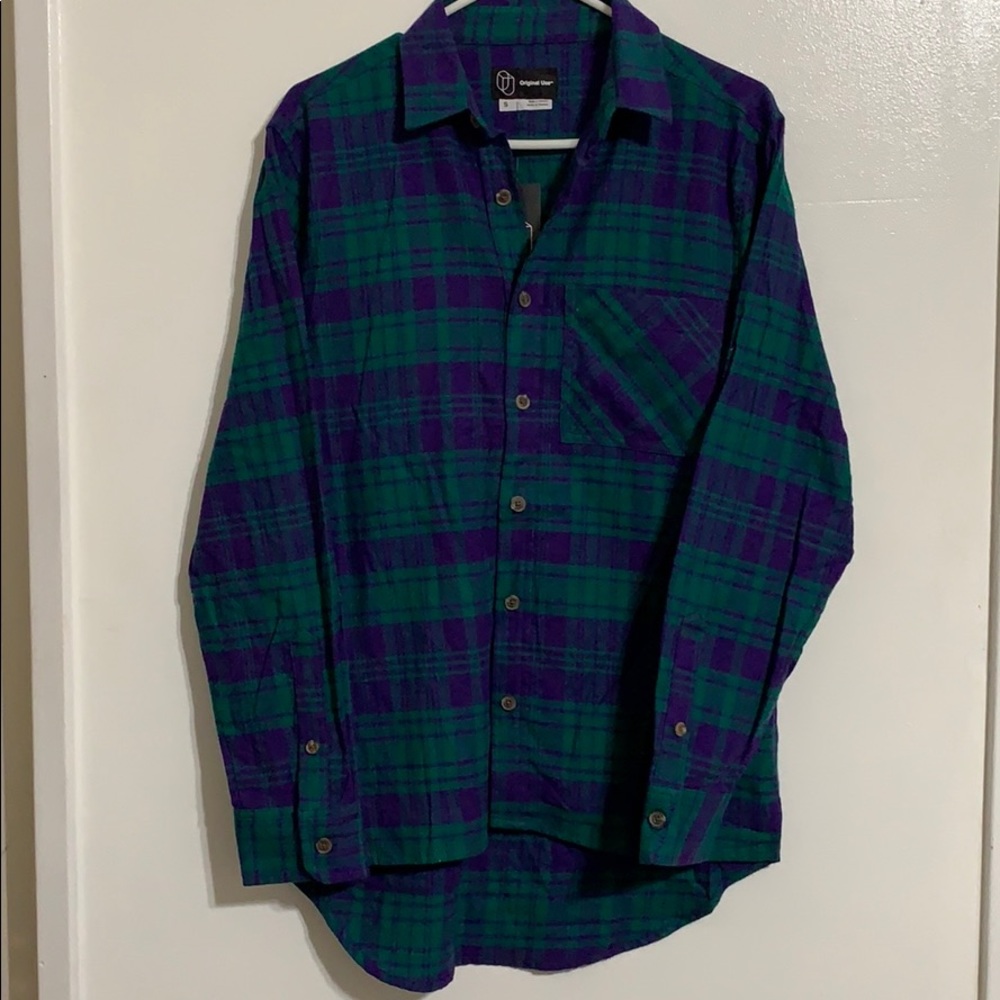Original use men’s plaid long sleeve button up